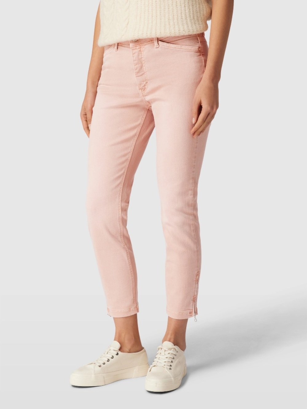 MAC Dream Chic Jeans Cropped Zippered Leg Pink Rose Rogue Color Size 2 $248